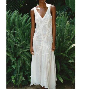 Zara Semi-Sheer Textured Dress - New With Tags